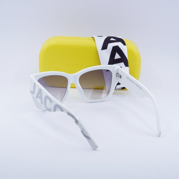Marc Jacobs MARC 695/S 0HYMI C Square Sunglasses - White Grey\Grey - Picture 10 of 10